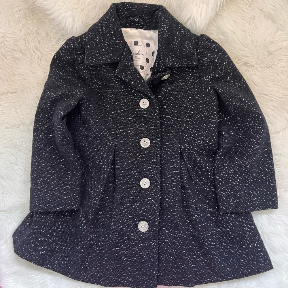 Cherokee Kids Winter Sparkly Pea Coat Size 3T